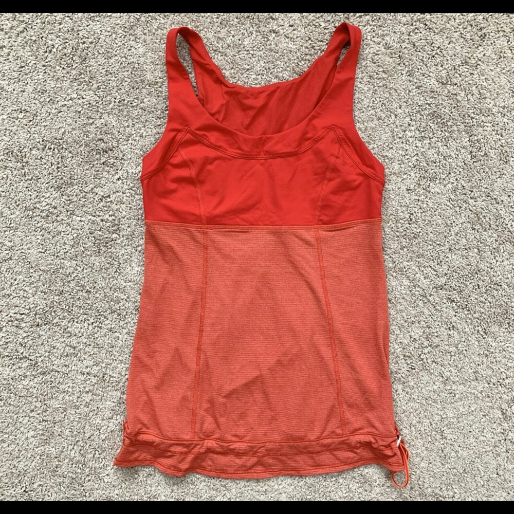 Lululemon Red-Orange Bobble Top Size 4